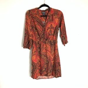 Lucky Brand Paisley Print Dress Size Small